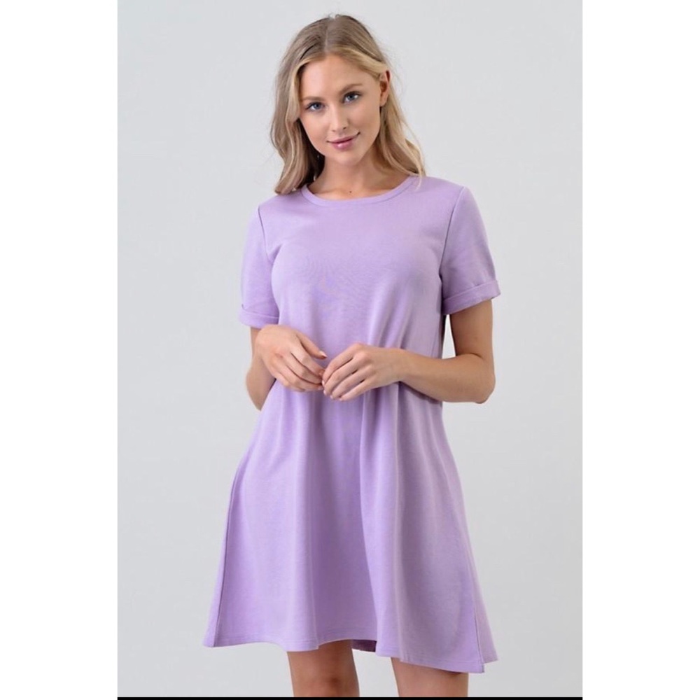 🌀‼️SMALL & MEDIUM LEFT🛍 LAVENDER SWING DRESS